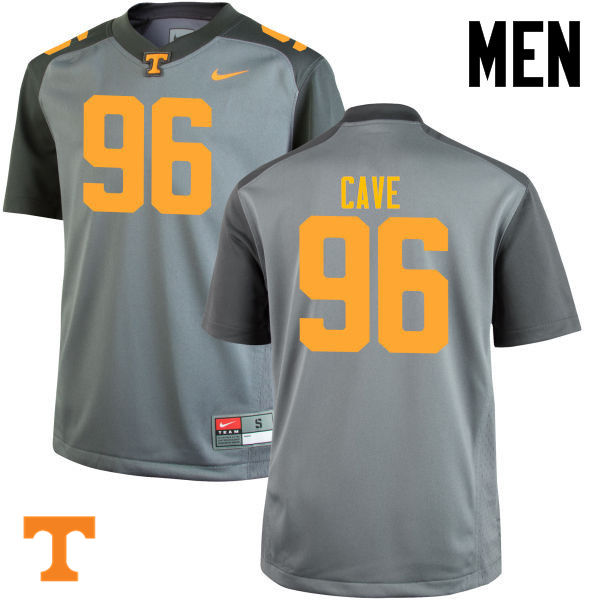 Men #96 Joey Cave Tennessee Volunteers College Football Jerseys-Gray